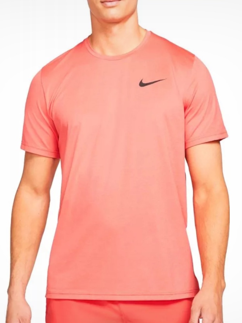 Nike Pro Dri-FIT Short Sleeve Tee in Peach/Orange w/ Black Swoosh size LG Tall